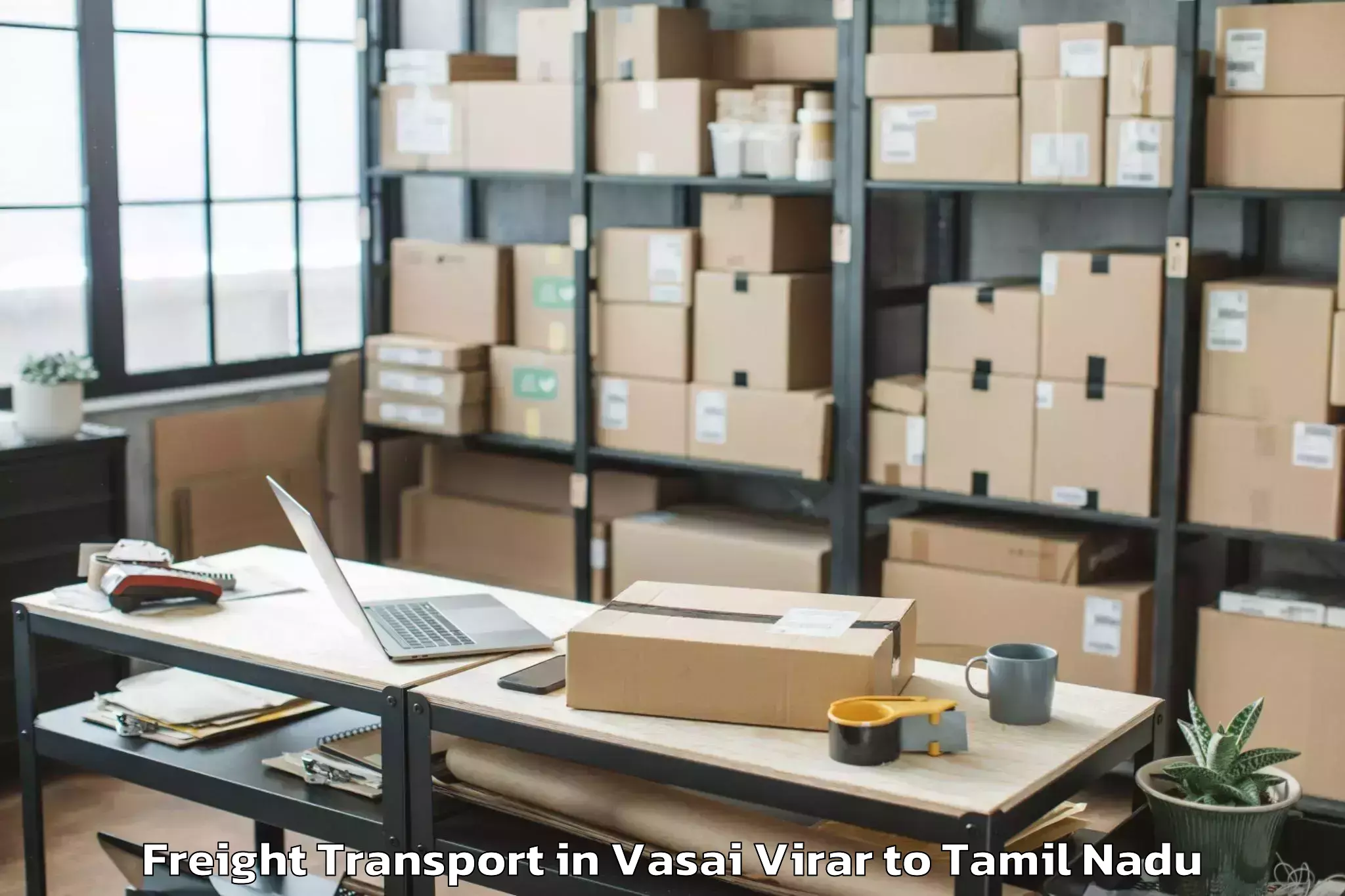 Professional Vasai Virar to Sholinganallur Freight Transport